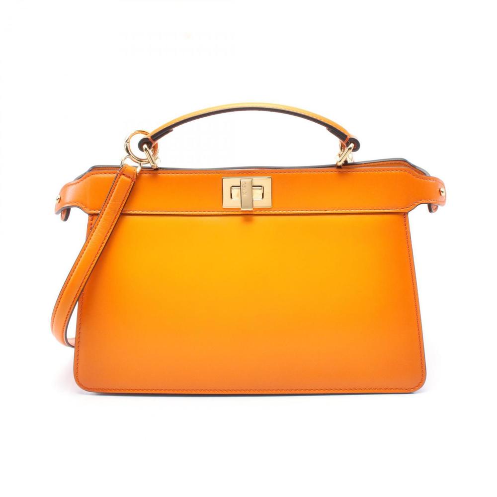 Fendi Peekaboo Isee East West Handbag Leather Orange